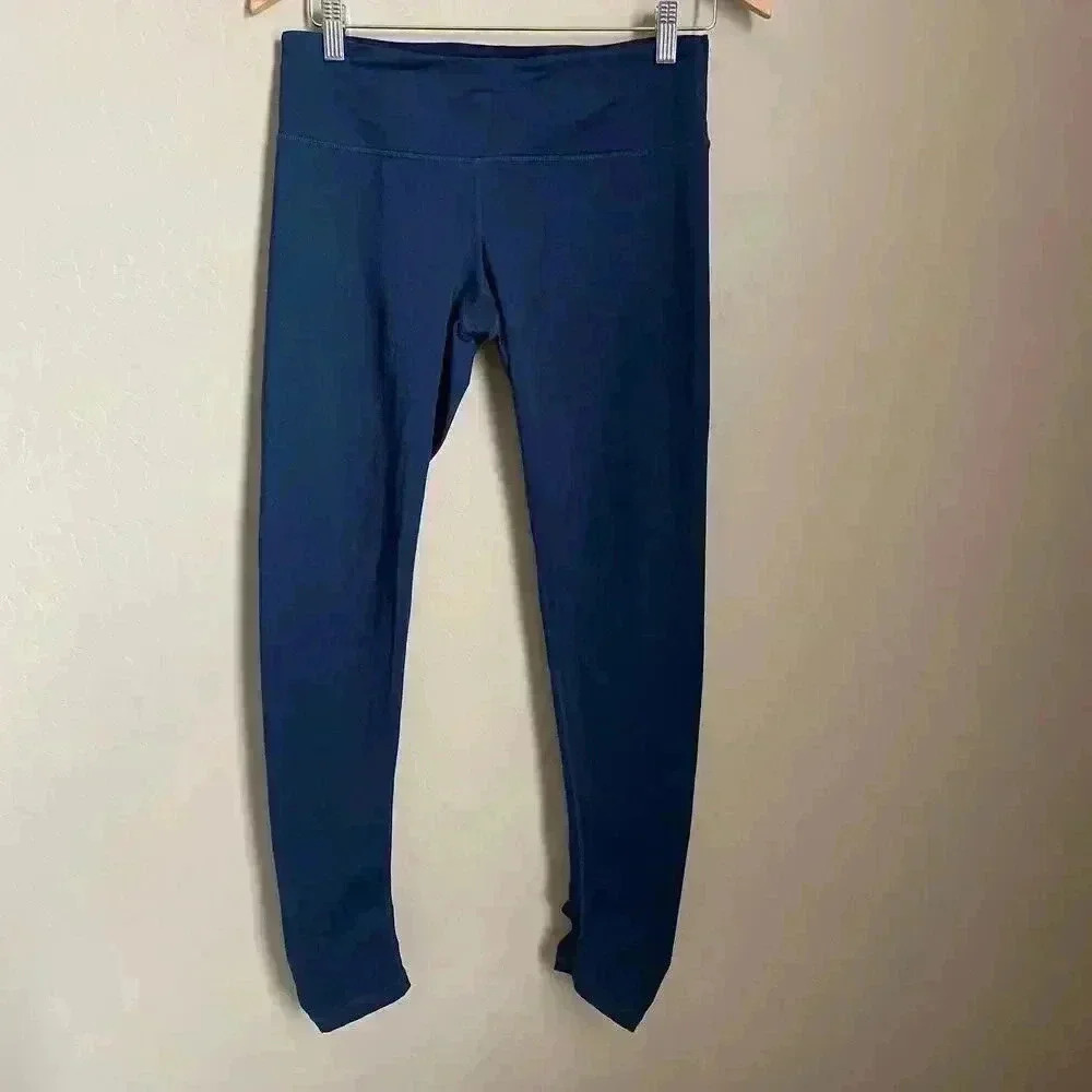 prAna Misty Legging Yoga Tight Blue Black Jacquard